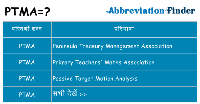 ptma का क्या अर्थ है