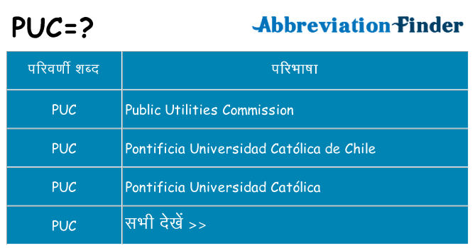 puc का क्या अर्थ है