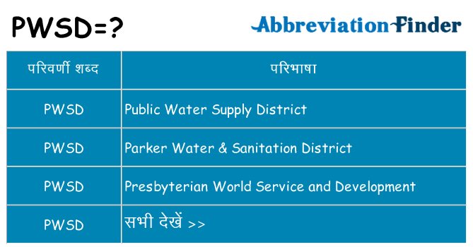 pwsd का क्या अर्थ है