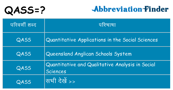 qass का क्या अर्थ है