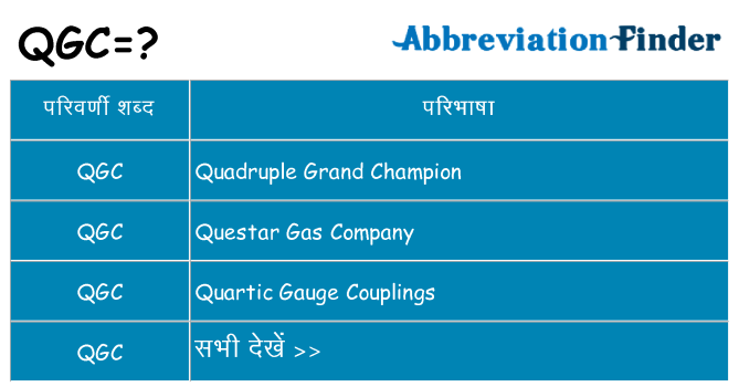 qgc का क्या अर्थ है