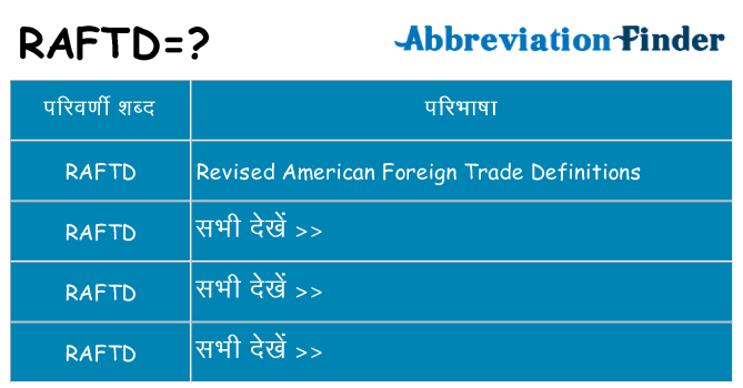 raftd का क्या अर्थ है