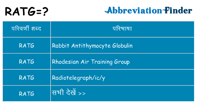 ratg का क्या अर्थ है
