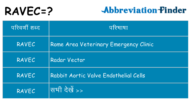ravec का क्या अर्थ है