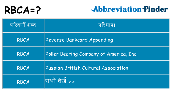 rbca का क्या अर्थ है