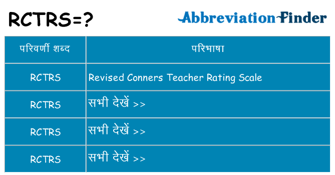 rctrs का क्या अर्थ है