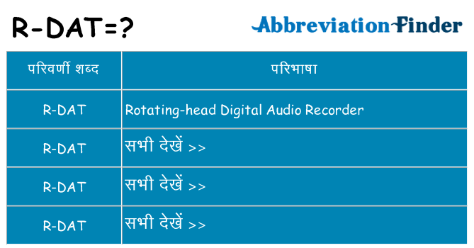 r-dat का क्या अर्थ है