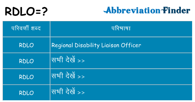 rdlo का क्या अर्थ है