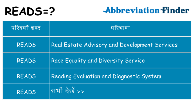 reads का क्या अर्थ है