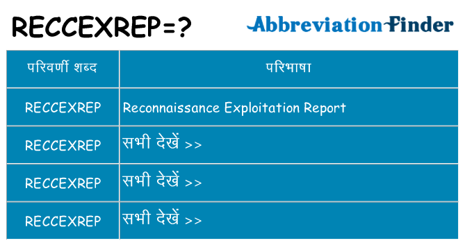 reccexrep का क्या अर्थ है