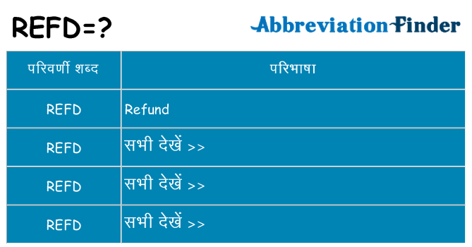 refd का क्या अर्थ है