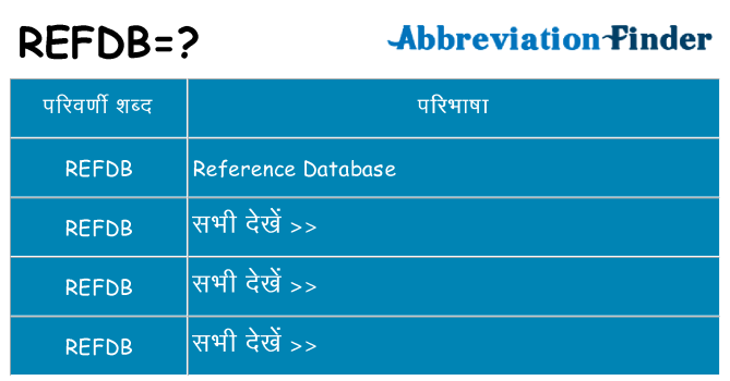 refdb का क्या अर्थ है
