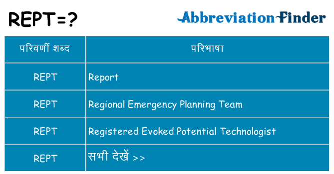 rept का क्या अर्थ है
