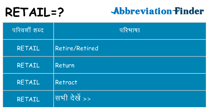 retail का क्या अर्थ है