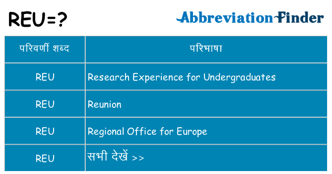 reu का क्या अर्थ है