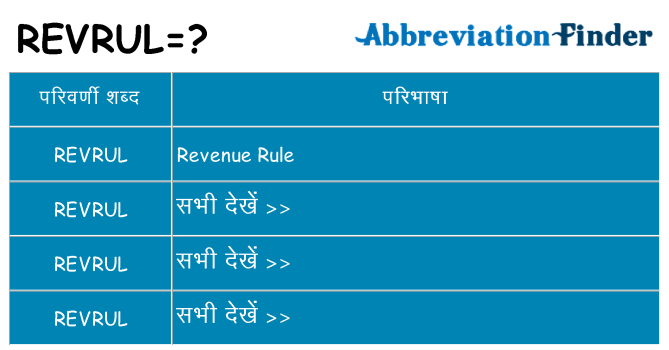 revrul का क्या अर्थ है