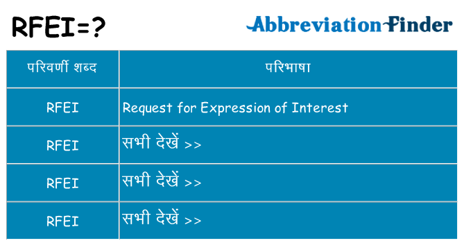 rfei का क्या अर्थ है