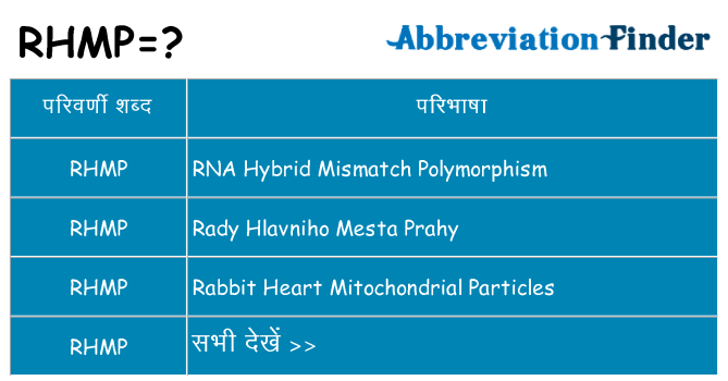 rhmp का क्या अर्थ है