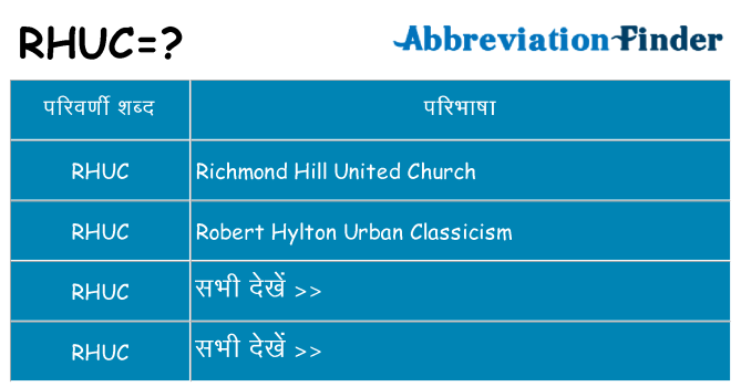 rhuc का क्या अर्थ है