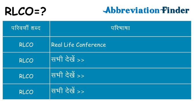 rlco का क्या अर्थ है