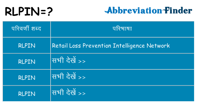 rlpin का क्या अर्थ है