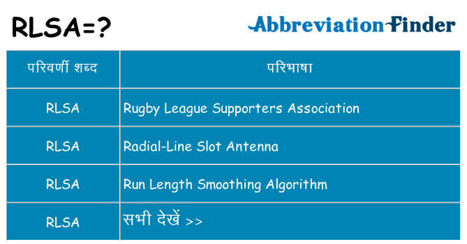 rlsa का क्या अर्थ है