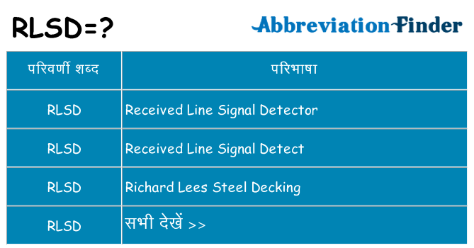rlsd का क्या अर्थ है