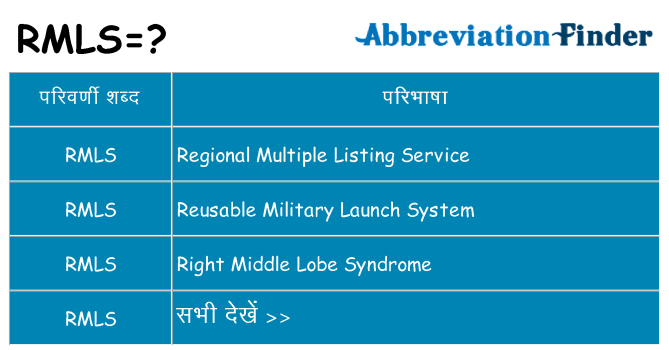 rmls का क्या अर्थ है