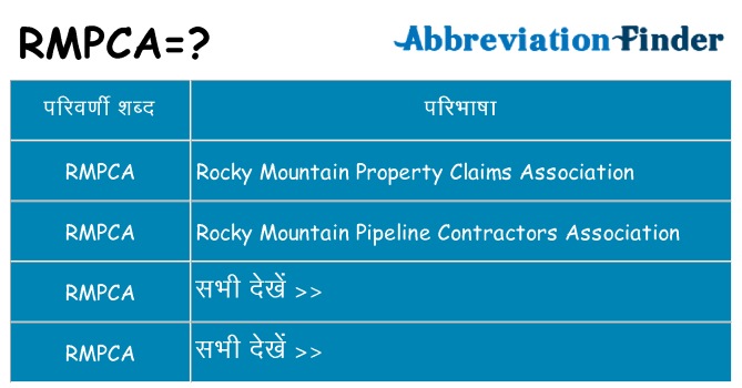 rmpca का क्या अर्थ है