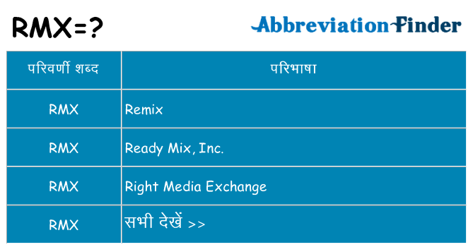 rmx का क्या अर्थ है