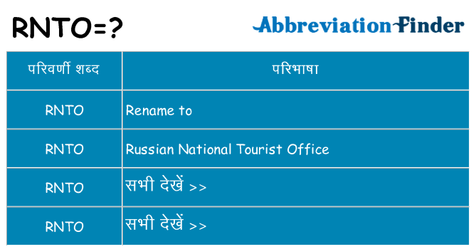rnto का क्या अर्थ है