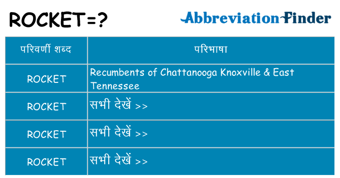 rocket का क्या अर्थ है
