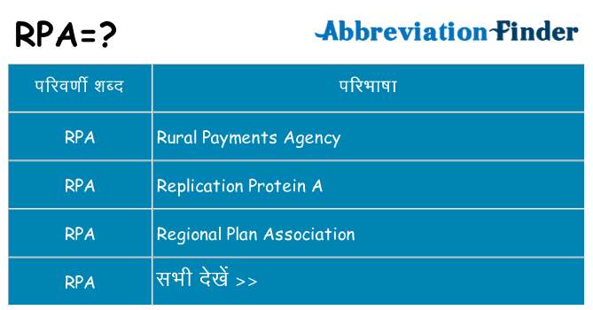 rpa का क्या अर्थ है