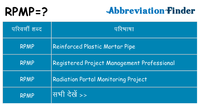 rpmp का क्या अर्थ है