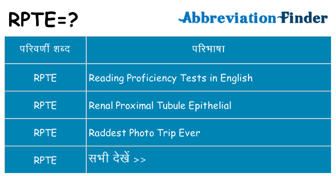 rpte का क्या अर्थ है