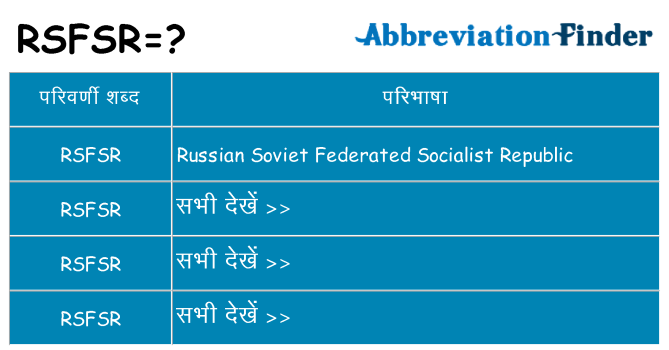 rsfsr का क्या अर्थ है