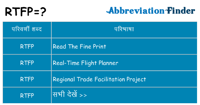 rtfp का क्या अर्थ है
