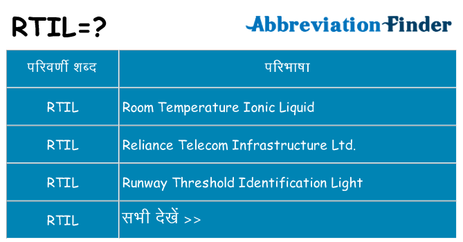 rtil का क्या अर्थ है