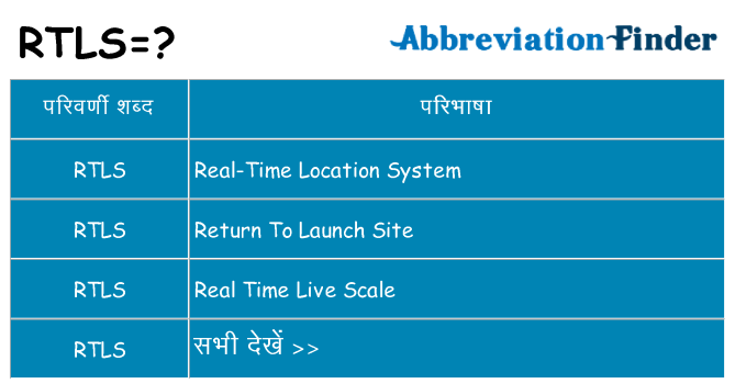 rtls का क्या अर्थ है