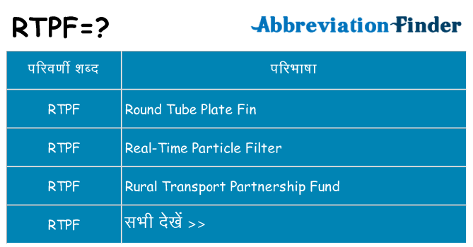 rtpf का क्या अर्थ है