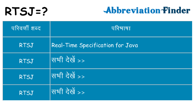 rtsj का क्या अर्थ है