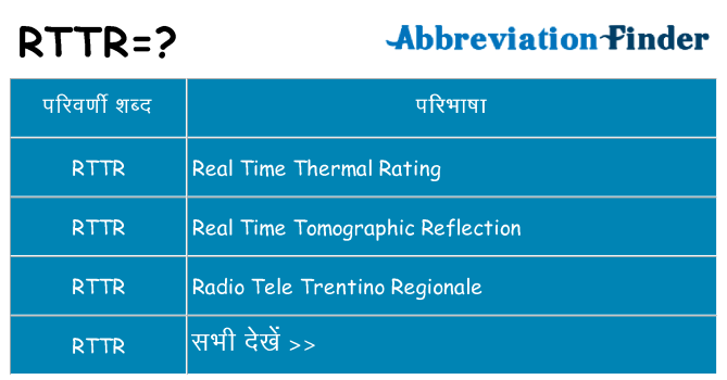 rttr का क्या अर्थ है