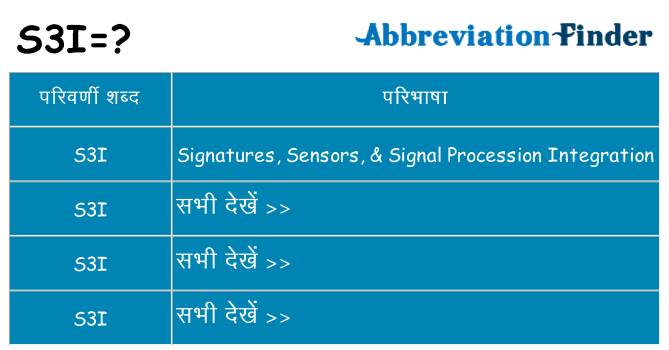 s3i का क्या अर्थ है