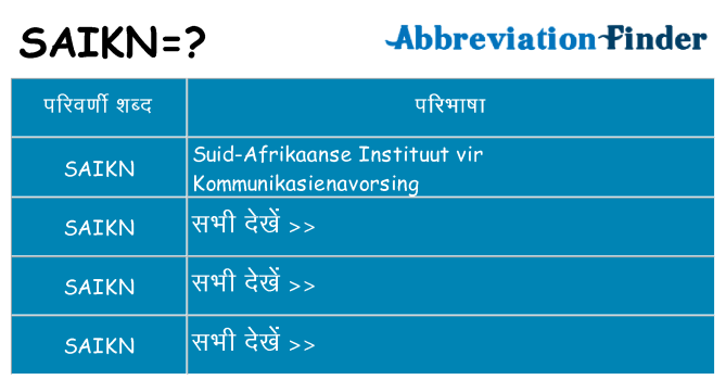 saikn का क्या अर्थ है