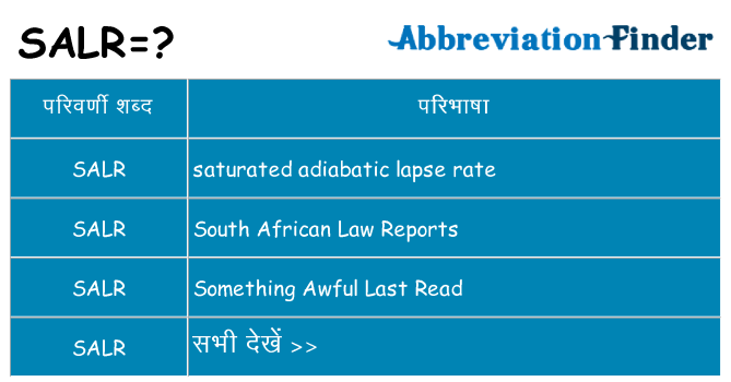 salr का क्या अर्थ है