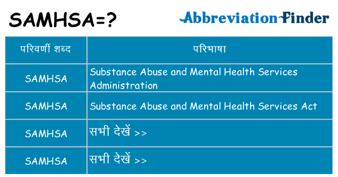 samhsa का क्या अर्थ है