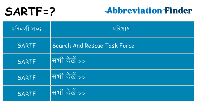 sartf का क्या अर्थ है