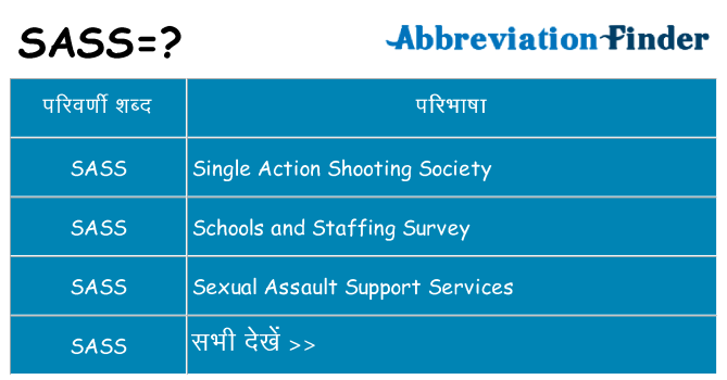 sass का क्या अर्थ है