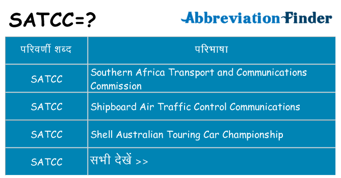 satcc का क्या अर्थ है