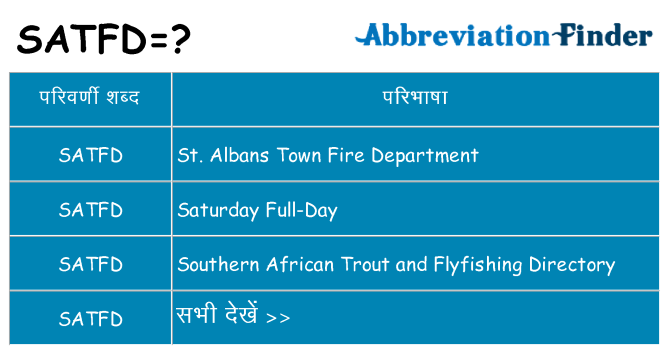 satfd का क्या अर्थ है